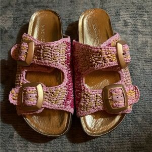 Pink and Gold Nine West Sandals